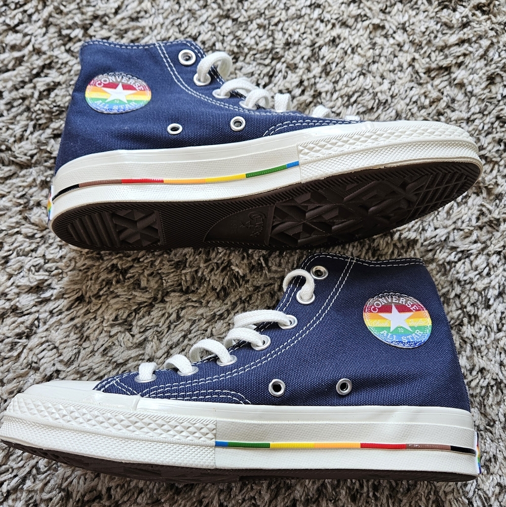 Converse High-Top Sneakers - Navy Blue Pride Edition